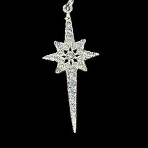 Signed LA Gem & Jewelry Company (LA CN) Bethlehem Star CZ Pendant Silver Plated